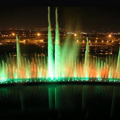 China Large Outdoor Fountain Water Screen for Hotels Tracing Turkey 2022 Laser Dancing Music Fountain Show and LED Fog Lights New Design for sale