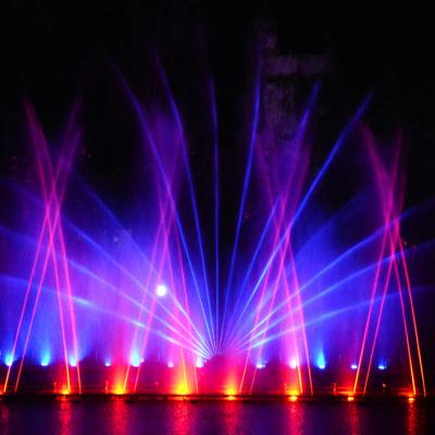 China Modern Lake Dancing Music Fountain 50m Length Show Outdoor Colorful Music Fountain Show For Garden And Park for sale