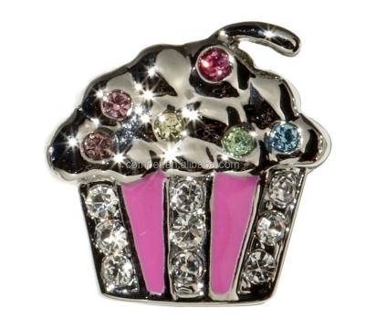 China Wholesale ALLOY Rhinestone Cupcake Slide Zinc Alloy Charm for sale