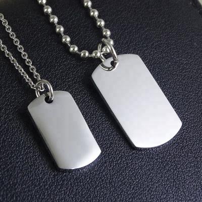 China Pendant for collar COUPLE MARK STAINLESS STEEL DOG ​​TAG WHITE PENDANT TITANIUM STEEL MILITARY TAG for sale