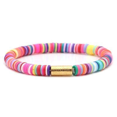 China BOHEMIA Summer Beach Ladies Alloy Soft Ceramic Jewelry Mixed Color Bracelet for sale