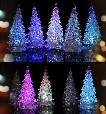 China Night Market Acrylic Illuminated Stalls Selling Colorful Crystal Acrylic Toys Christmas Tree for sale