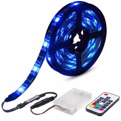 China Project Color Changing Built-in 5050 RGB RF App Remote Control MIC LED Strip Light With Remote for sale