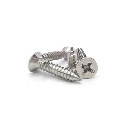 China Phillips Flat Head Self Tapping Hard Screws Fasteners Decoration 304 Stainless Steel Fasteners for sale