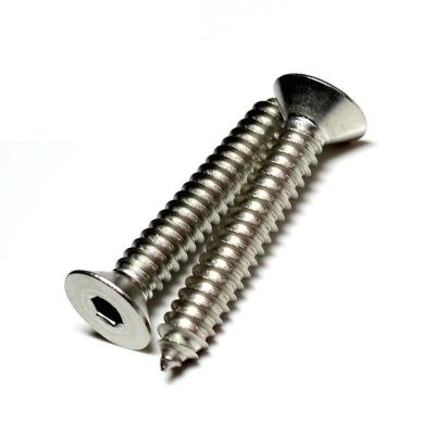 China M3 M4 M5 M6 M8 M10 M12 Car Hex Head Sems Self Tapping Screws Stainless Steel Hard Flat Head Socket Self Tapping Screw for sale