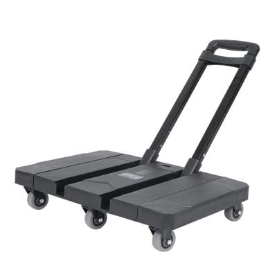 China Household Easy Collapsible Portable Trolley Small Folding Trailer Commercial Luggage Cart for sale