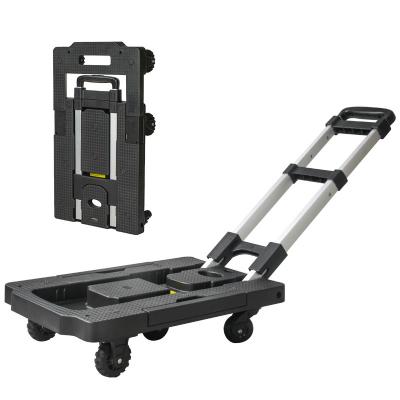 China 5 Wheel Aluminum Alloy Platform Folding Extension Type Universal Trolley for sale