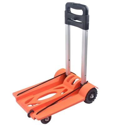 China Easy Folding Warehouse Reinforce Portable Hand Push Luggage Frame Moving Aluminum Folding Carts for sale