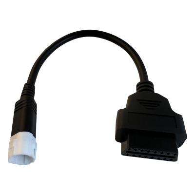 China For Yamaha Motorcycle OBD2 3Pin Connector To OBD2 Motorcycle 16 Pin Diagnostic Adapter Cable For Yamaha for sale