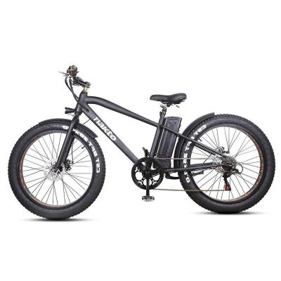 China factory direct sale 26*4 fat tire steel ebike snow fat tire ebike electric bicycle mountain bike 48v 750w/500w for sale