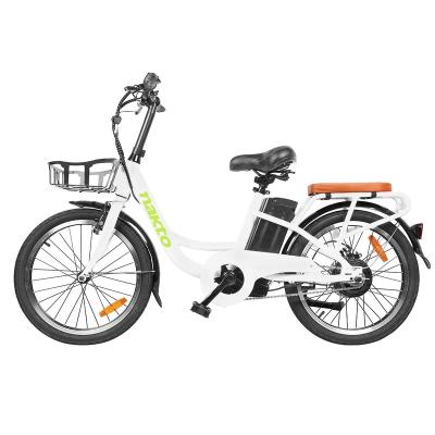 China Factory direct cheap nakto aluminum alloy 36v 250w city electric bike for adults women with basket electric bike ebike city commuter for sale