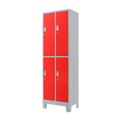 China Foldable Dormitory Room Worker Safe Six Door Key Lock Locker Cabinet Set Design with Metal Construction for sale