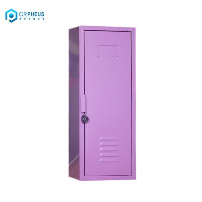 China Kids Toy Storage Elite 1 Single Door Mini Kids Gifts Cabinet Locker Steel Storage Pink Wide Toys for sale