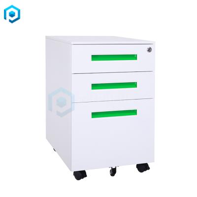 China Adjustable Metal Pedestal 3 Drawer (Height) 3 Drawer Pedestal Adjustable Rack Removable Desk File Cabinet for sale