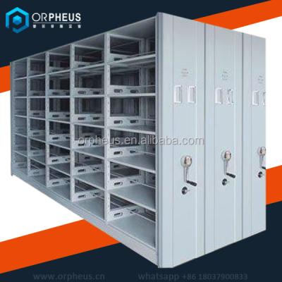 China Henan Manufacturer Office Furniture Cold Roller Steel Dense Frame 3 Side System Movable Shelf Henan Manufacturer Shelves For Staff for sale