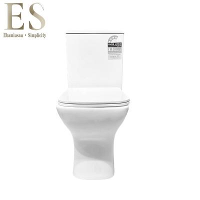 China Double-flush WC Manufacturer Chaozhou Manufacturer Bathroom Full Toilet Production Line Set Two Piece Toilet With Modern Toilet Seat for sale