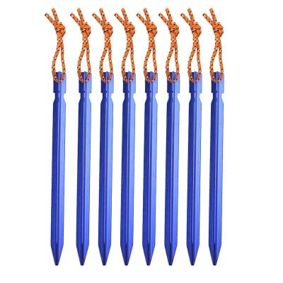 China Tube Type Tent Stakes Aluminum Alloy Wholesale Outdoor Tent Stakes Durable Beach Sand Tent Peg for sale