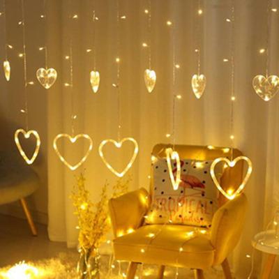 China Romantic Fairy Heart LED String LightCurtain Christmas Holiday Wedding Garland Party Decoration Light for sale