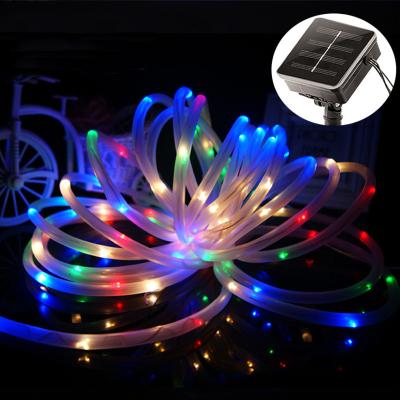 China Custom Christmas Solar Outdoor Decorative Light Rainbow Decorative Light Waterproof Christmas Garden String Light Pipe Copper Wiring Decorative Light for sale