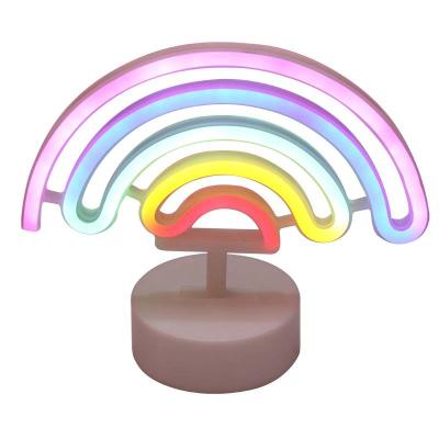 China Hotel Rainbow Modeling Neon Lights Room Decoration Photo Props Decorate Christmas Birthday Gifts for sale