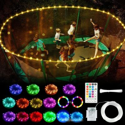 China Outdoor Indoor LED Trampoline Light APP Controls Waterproof Trampoline Stand Light USB Battery Box String Light for sale