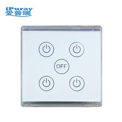 China Smartphone Control WiFi Smart Home Automatic Passage Switch With Glass Screen for sale