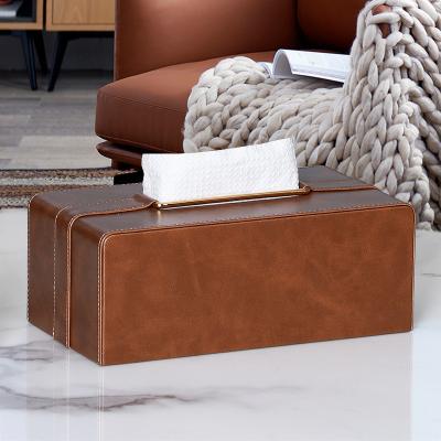 China MAVOBO Retro Light Luxury Style Decor Hotel Restaurant Metal Tissue Napkin Box Lid Holder With Brass Buckle Tissue Box Lid for sale