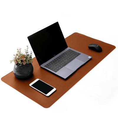 China Large Double-Sided Use Mouse Pad for Desk with Computer Felt Non-Slip Bottom Mat for Desk with Gift Box Leather Desk Mat Mouse Pad for sale