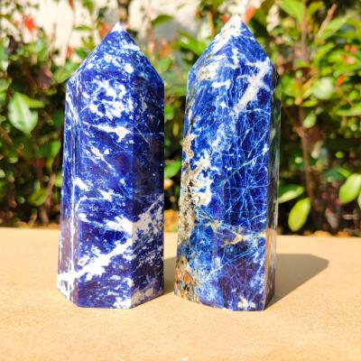 China China Wholesale Natural Crystal Point Sodalite Crystal Point Gemstone Tower for sale