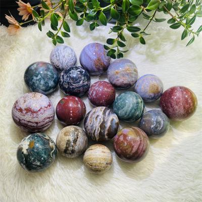 China China Wholesale Price Natural Crystal Sphere Ocean Jasper Ball Home Decoration for sale