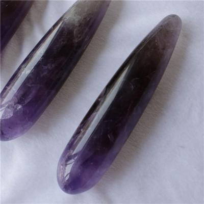 China Large Natural Quartz Crystal Stone China Healing Amethyst Massage Wand Crystal Purple Stick for sale