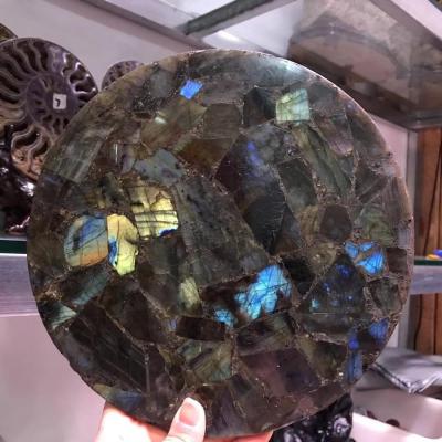 China Natural China Spiritural Healing Slice Slab Labradorite Crystal Stone for sale