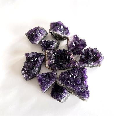 China Natural Amethyst Crystal Cluster Raw Deep Purple Gemstone Healing Stones from China Uruguay Beautiful for sale