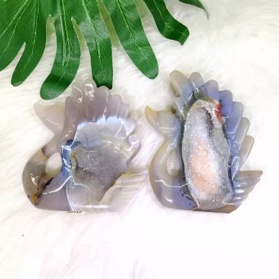 China Wholesale Natural Quartz Healing Gemstone Agate Geode Crystal Swan Animal For Home Decoration from China for sale