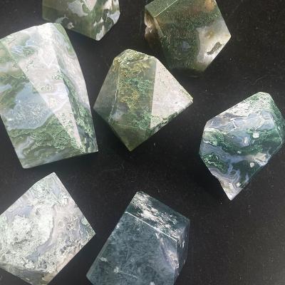 China Green Geode Druzy Moss Agate Free From Europe Natural High Quality Stones Quartz Crystals Healing for sale