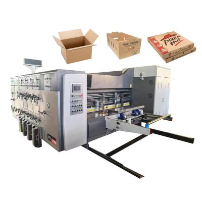 China Flexo Printing Box Die Cutting Machine For Corrugated Carton Box Pizza Box Making Machine for sale