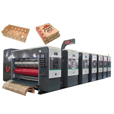 China Bottom Print 4 Color Corrugated Boxes Production Line Carton Box Packing Machine Corrugated Box Slotter Die Cut Machine for sale