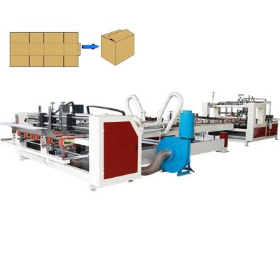 China 100pcs/Min Carton Corrugated Box Folding And Gluing Machine for sale