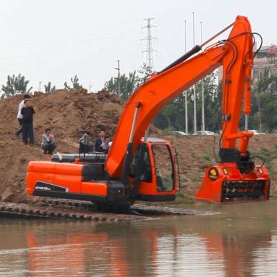 China 2020 Clean Cheap Chinese Pond/Lake Amphibious Excavator, Swamp Buggy Excavator For Sale, Model: JYSL-150 for sale