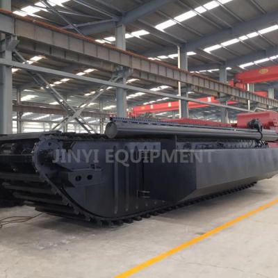 China Machinery repairs workshop pontoon undercarriage with side pontoons and weed for 20 ton crawler excavator for sale