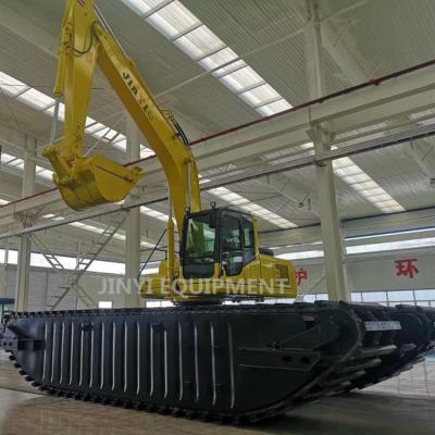 China Amphibious machinery repair shops pontoon for excavator for sale