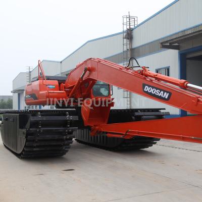 China Machinery Repair Shops Hydraulic Steel Pontoon Undercarriage For Doosan Amphibious Excavator for sale