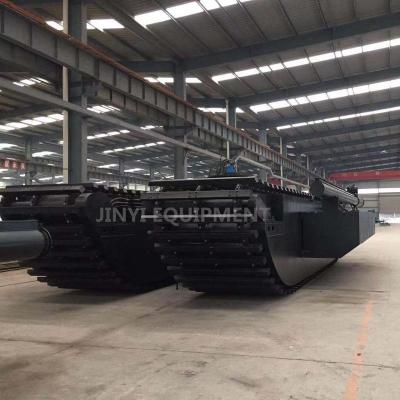 China Machinery Repair Shops JY350 Amphibious Pontoon For 35 Tons Excavator for sale