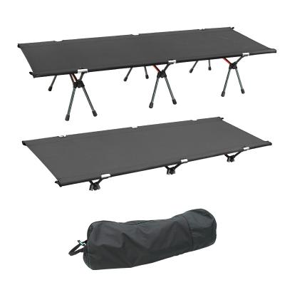 China Aluminum 300d Filament Oxford Cloth Stretcher Foldable Easy Carry Portable Black High Density Camping Bed for sale