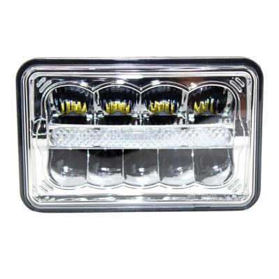 China WUKMA H4 Die Casting Aluminum Alloy 4x6 High Quality Led Spot Headlight Truck Led Light Auto 4X6 Led Headlight With White DRL for sale