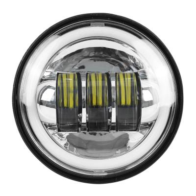 China Aluminum Led Fog Lights 4-1/2 Inch LED Fog Lamps With Halo Ring For Dyna Sportster Models for sale