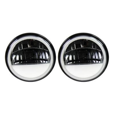 China 2pcs 4.5 Inch LED 4-1/2 Inch Passing Drive Fog Light Spot Lamps w/Halo Aluminum For Motorcycle for sale