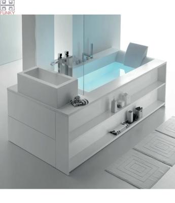 China Hot And Cold Solid Surface 1 Person Freestanding Soaking Tub for sale