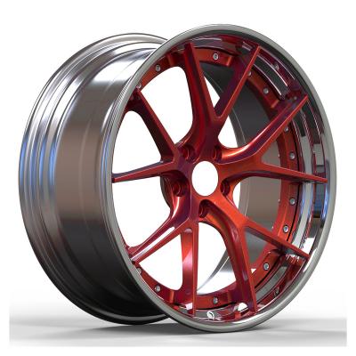 China Aluminum Alloy Factory Alloy Wheel Rims Carbon Fiber With Center Brushed 2 Piece Forged Wheel Customized Forged Rims For Bentley for sale