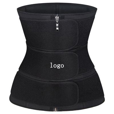 China Private Label Antibacterial High Quality Latex Belt Double Zipper Sauna Body Slimming Women Corset Waist Trimmer for sale